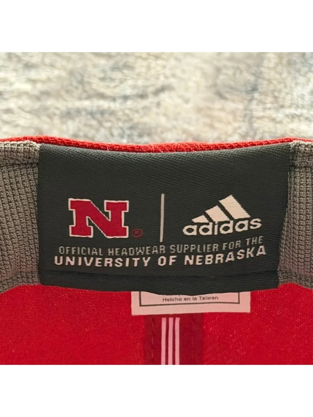 University of Nebraska Adidas Fitted Hat 6 7/8 Baseball NCAA